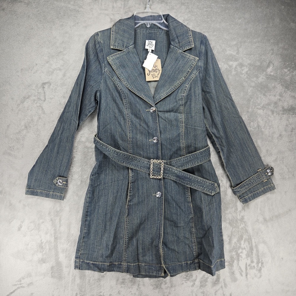 ivy jane Blue Denim Trench Jacket with Belt